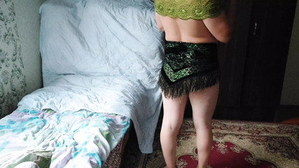 Stepsister trying slut dresses in her private room thumbnail