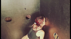 Wife Takes a Load Inside a Stranger at a Glory Hole!