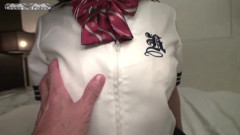 G-cup Lookalike Beauty - Uniform Hotel Date Turns Intimate
