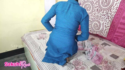 Indian desi hot sexy stepmom left after seeing her changing clothes. Stepson Stepmom's hot. Indian Desi Hindi BF Video.