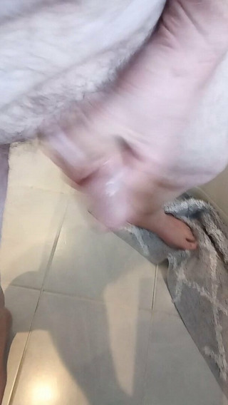 Me in wife's panties inserting my cock in the gussett