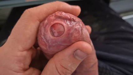 Big Uncut Daddy.. Tight Phimosis Foreskin Play, Precum Flood, and Cumplay