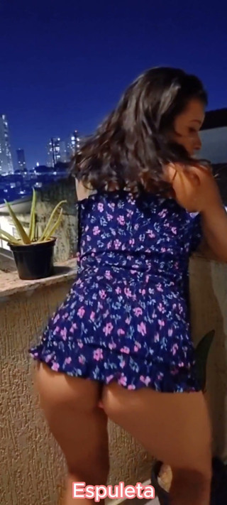 Exhibition on the Balcony - Hot Girl Dancing Until She Is Naked