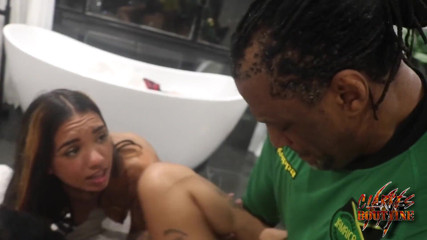 Three Lovely Brazilian Babes And One Big Black Cock In Dem Holes