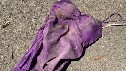 Samantha's Prom Dress Kicked and Thrashed on a Hiking Trail