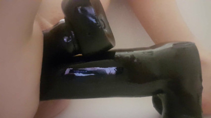dubbel dildo in ass