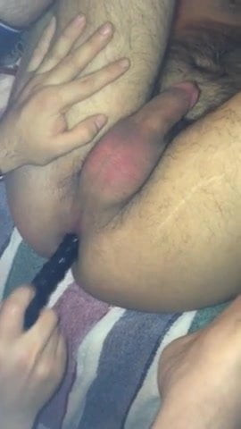 Dildo in ass with moans