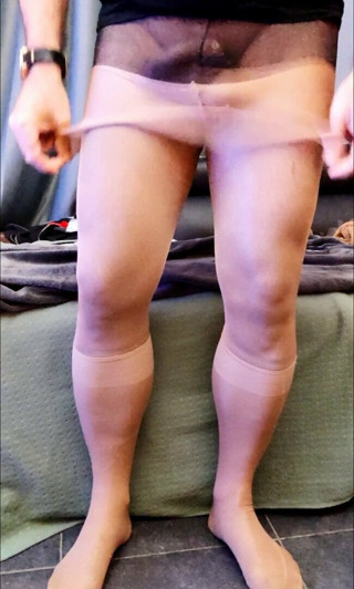 Pantyhose Encasement CBT Masturbation Bisex