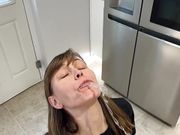 Slow motion mouth water fetish