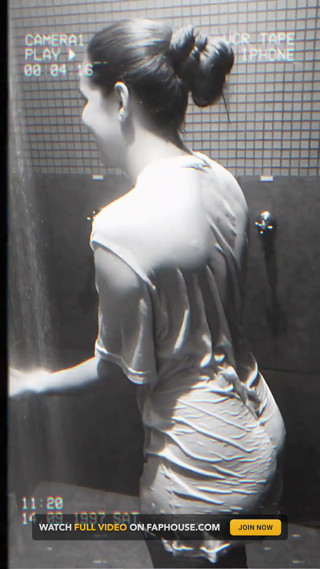 Big Ass Blonde Showing off Under the Shower in My T-shirt
