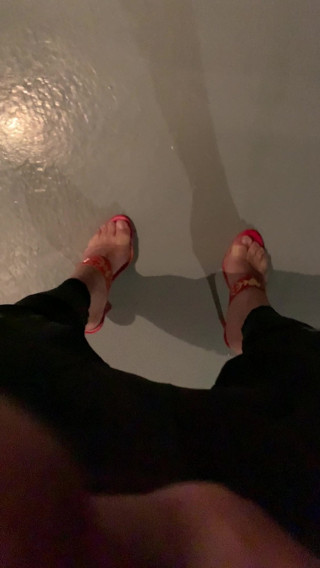 Cuming a lot wearing my red heels