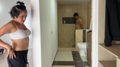 I See My Horny Stepbrother Masturbating and I Get Hot From Watching Him, so I Propose to Put His Huge and Rich Cock in Me.