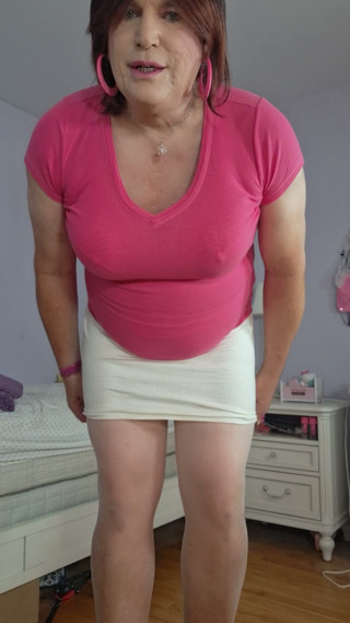 White pantyhose and white high heeled booties!