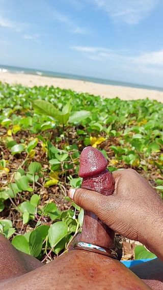 Cut Cock cumshot at beach oil massage Sinhala boy with cock ring srilanka