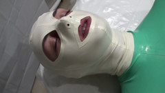 Latex Danielle relaxing in the ambulance