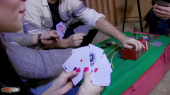 Paying her poker with her ass