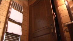 Naughty and naked woman banged by a younger boy in a chalet