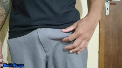Big black cock handjob cumshot