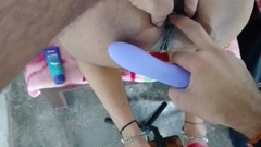 Double dildo in ass to fuck big ass Hindi audio doggy style anal