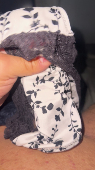 Cuming in Teachers satin squirt and cum filled panties