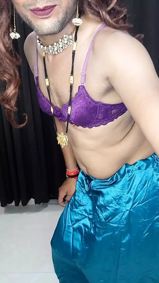 Satin peticot and satin bra panty blouse thumbnail