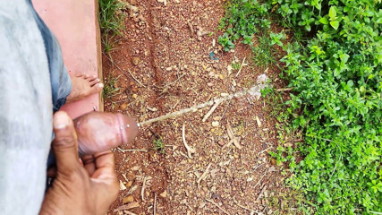 Cute little penis having fun outside. Virgin cock. Sexy cock