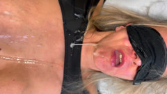The Result After Being Offered, Tied up to Serve as a Whore, I Am Covered in Cum and Drool