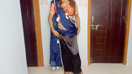 Remove stepmom sexy saree satin petticoat indian sisay