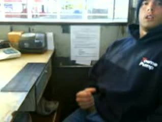 Cute Redneck Jerking Off At Work