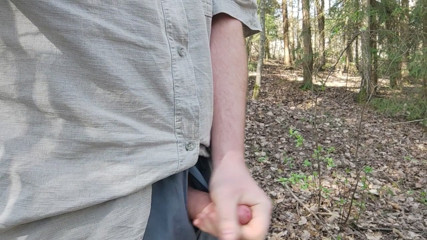 chubby country boy jerks off cock