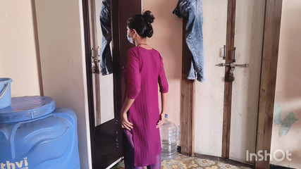 Desi bhabhi changing clothes in front of devar.