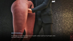 the synthetic milf masturbate and sucking a man in bathroom public mitchel