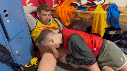 Straight Lad Gets Sucked off in the Locker Room