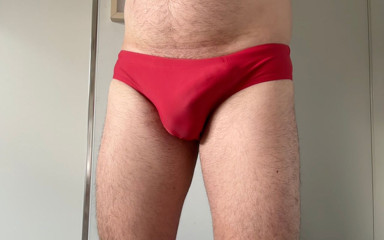 Red Speedo Filled with My Cum