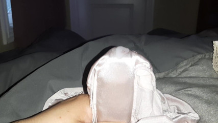 Satin panty gusset cum