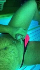 Tanning bed cumshot