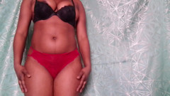 Hot black African pussy creams all over