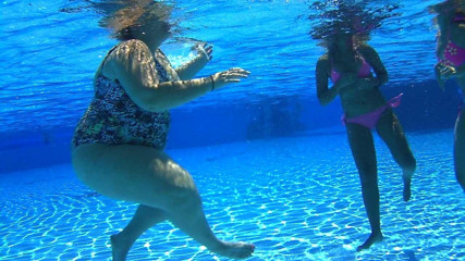 in the pool