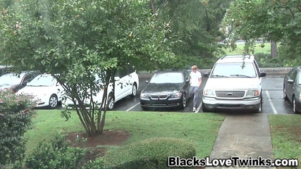 Ebony Twink Ass Jizzed By Long White Shlong