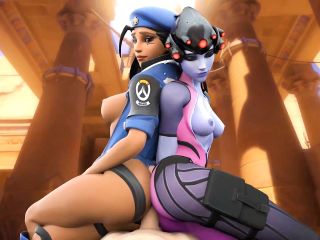 Ana Amari And Widowmaker Butt Rub