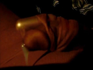 rubbing my nylon cock.with slo mo cum