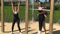 Helping a Gorgeous Latina Who Was Working Out