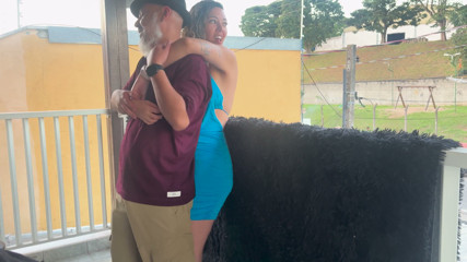 Strangers Making Out on a Balcony During the Party