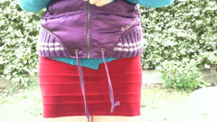 A Nice Masturbation in a Public Garden in a Wet Dress