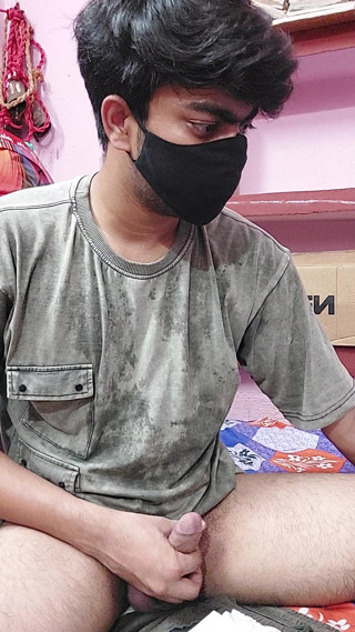 A man using there own hand and try to cum