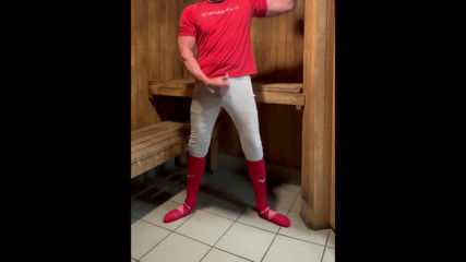 Alpha Fun in the Locker Room with Jockdad87 in Baseball Gear