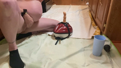 Horny &amp; Pregnant Anal Flush Squirting Orgasm