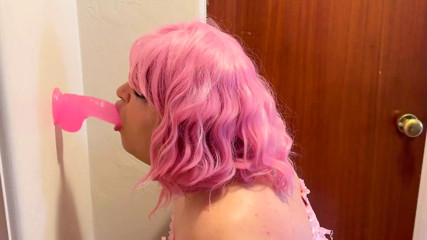 Pink Sissy Dildo Suck