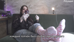 Porn Story - Girl in Latex Gloves Fucked a Guy with a Strap-on and Pussy 