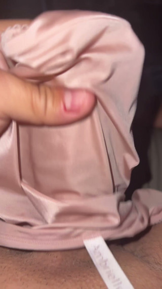 Satin pink pantie crush